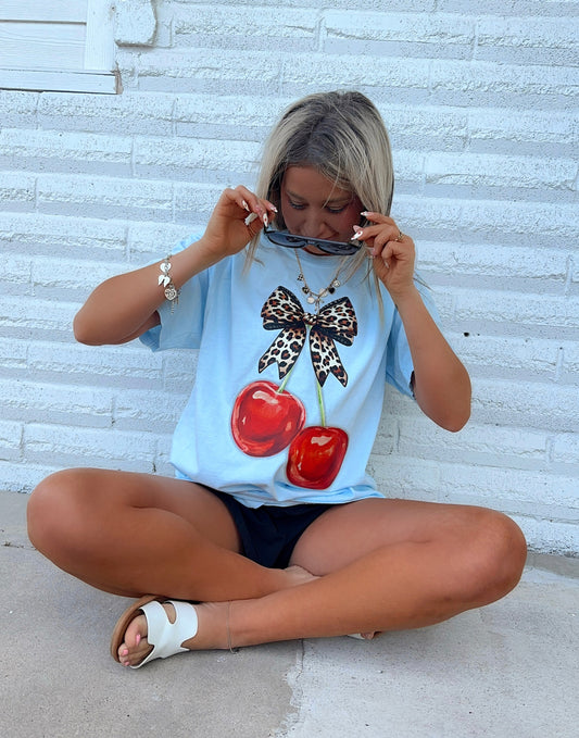 Welcome To The Sweet Life Cherry Graphic Top