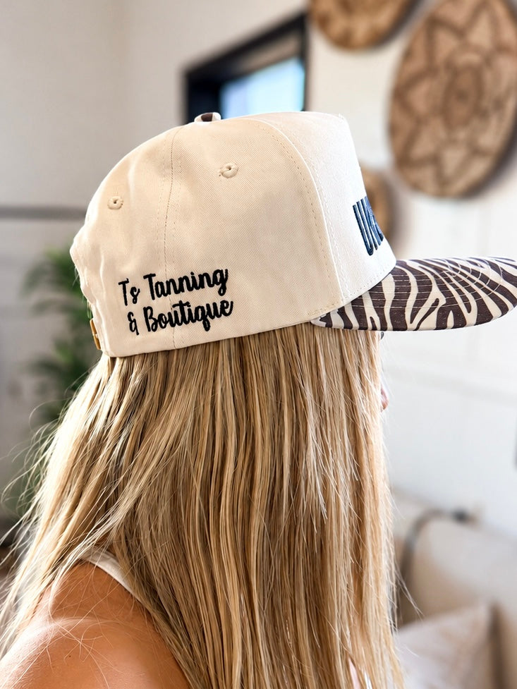 Stay UNBOTHERED Zebra Hat