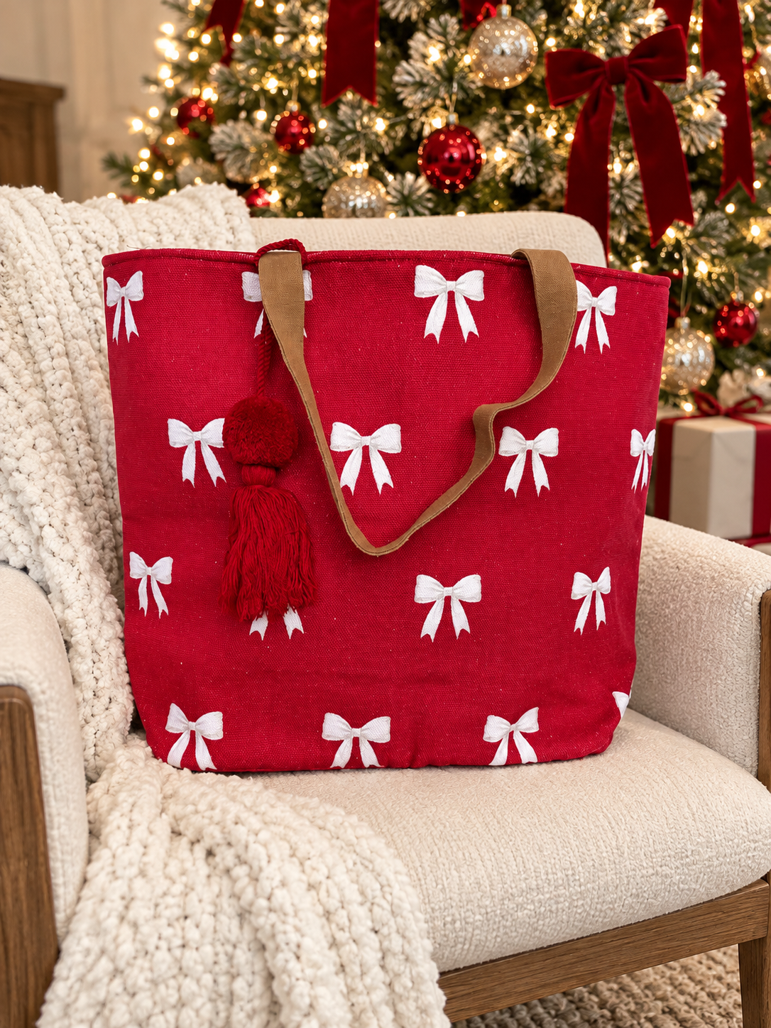 Sweet Chic Bow Tote Bag