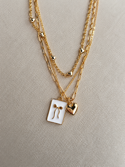 Darling Bow Charm Necklace