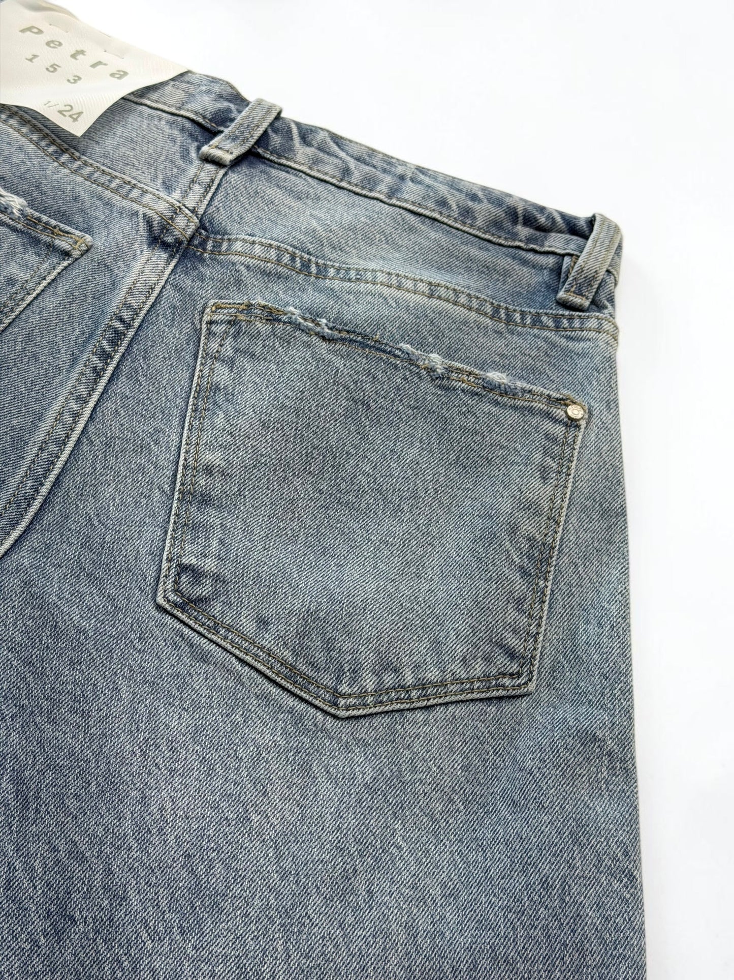 Chloe Wide Leg Split-Knee Jeans