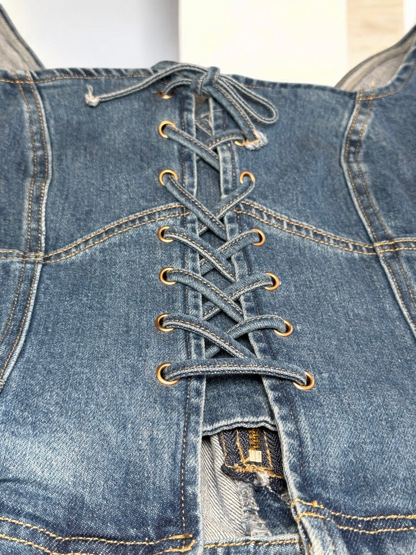 Rodeo Ridge Denim Corset Top
