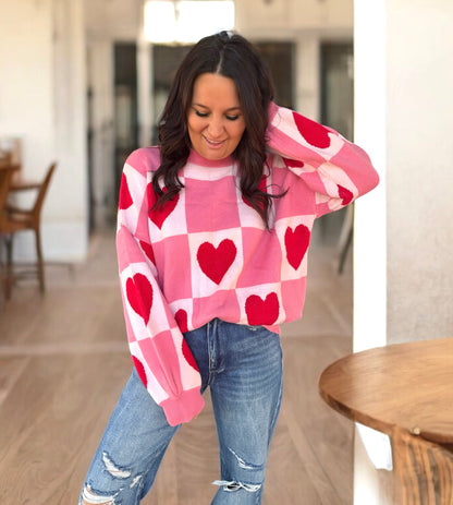 Sweetheart Love Block Pullover