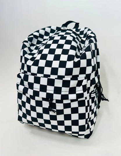 Keeping With The Trend Checkered Print Backpack
