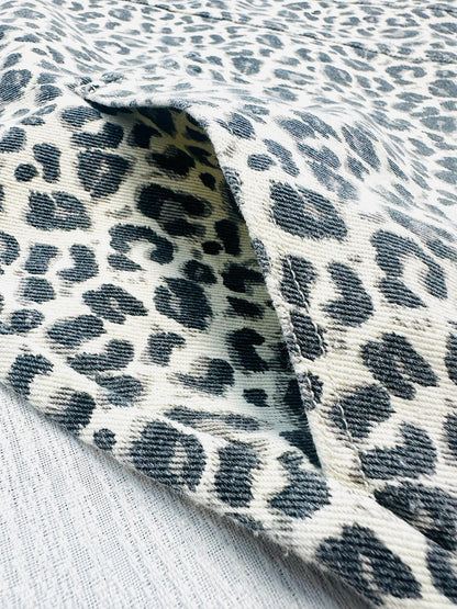 Out For The Night Cheetah Denim Romper