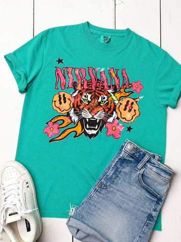 Tigers & Smiles Band Graphic T-shirt