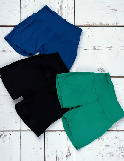 Soft Flex Wide‑Band Biker Shorts