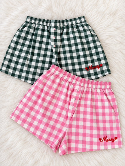 Cute Chic Pom Pom Christmas Boxers