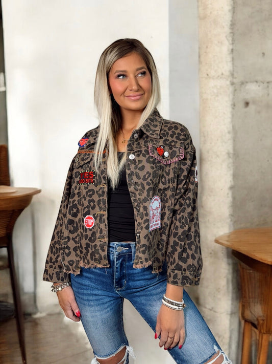 Lover Girl cheetah Vintage Jacket SMALL
