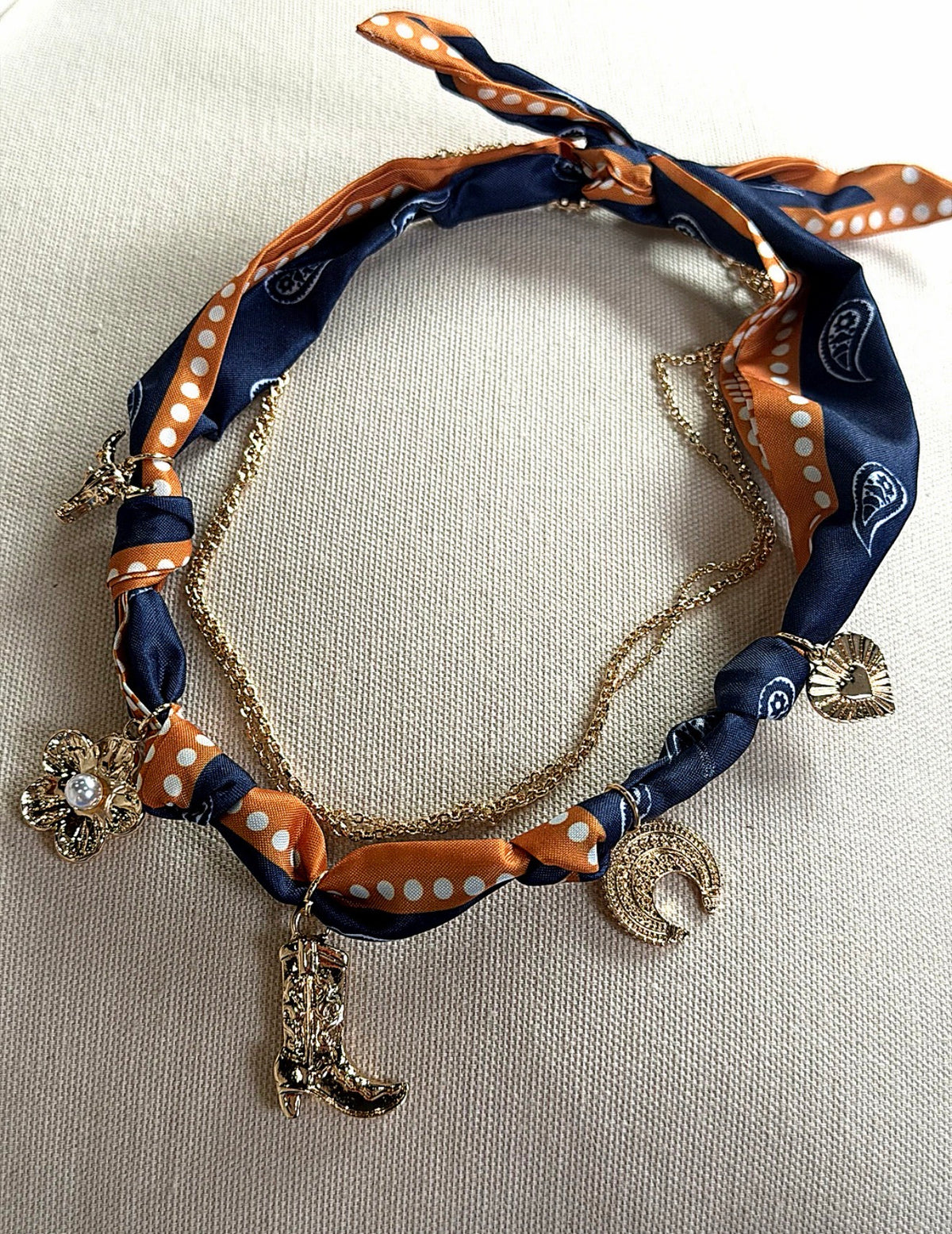 Boots & Bloom Charm Necklace
