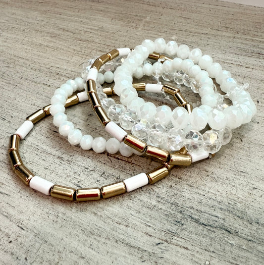 Sun Bean Frost Bangle Bracelet Set