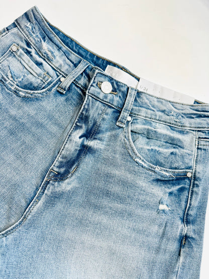 Lila Mae Distressed Vintage Flare Jeans