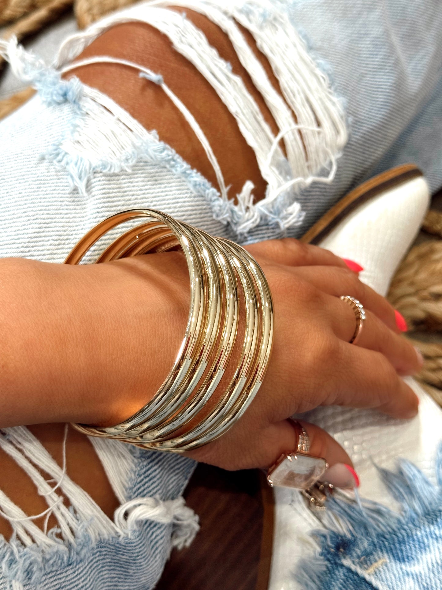 Bougie Bangle 5 Piece Bracelet Set