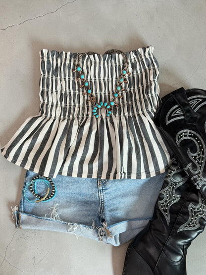 Coastal Stripe Tube Top