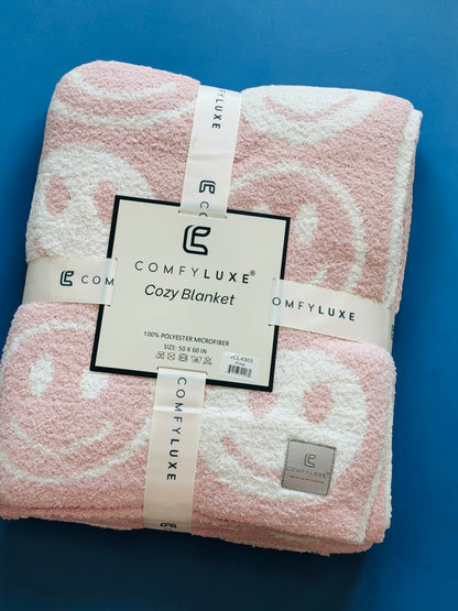Smiley Luxe Throw Blanket