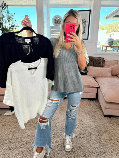 Life Of Leisure Wide Neck Knit Top