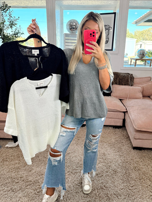 Life Of Leisure Wide Neck Knit Top
