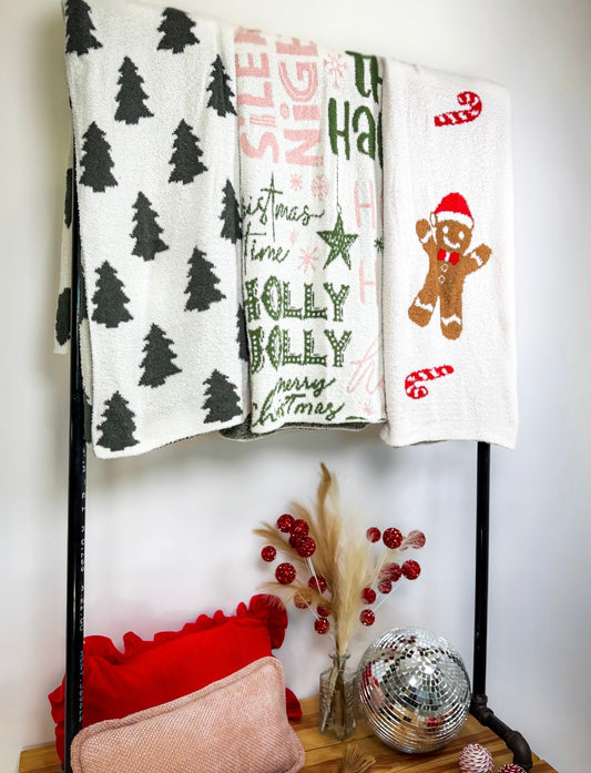 Christmas Morning Throw Blankets