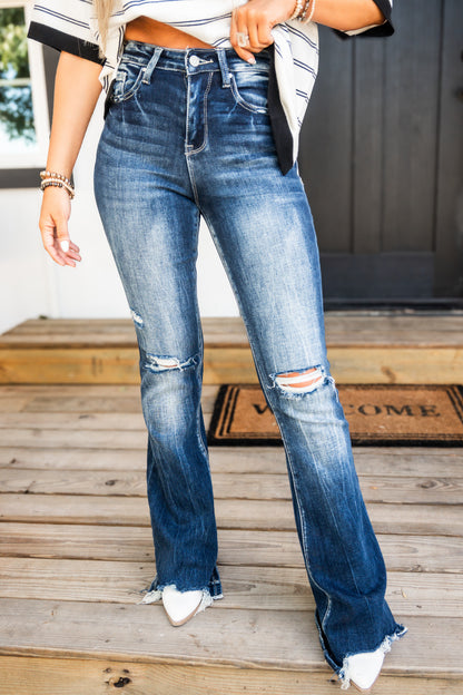 Dixie Denim High Rise Flare Jeans
