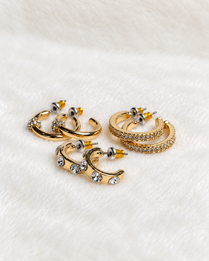 Royal Shimmer Hoop Trio Set