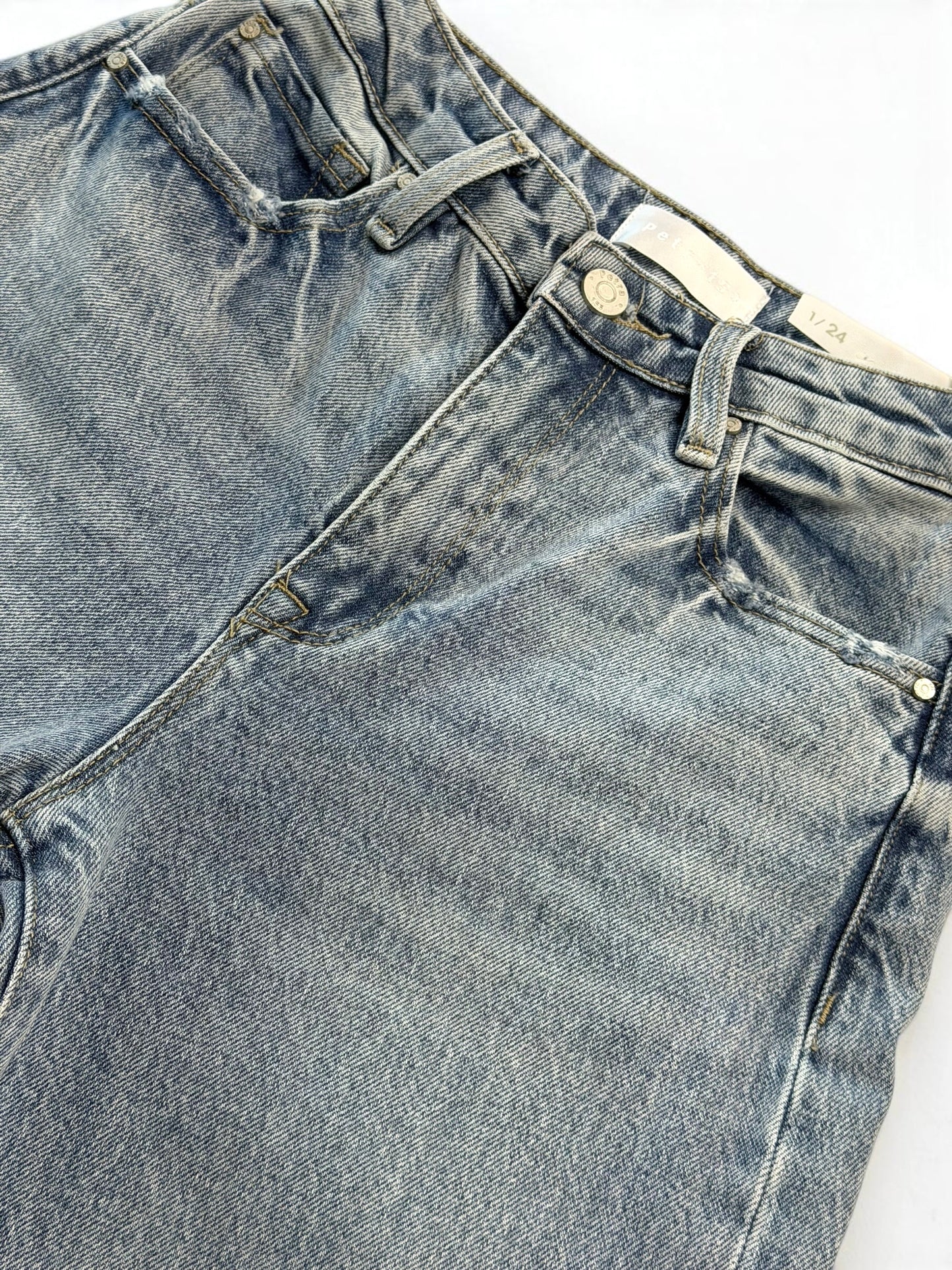 Chloe Wide Leg Split-Knee Jeans