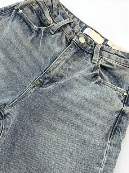 Chloe Wide Leg Split-Knee Jeans
