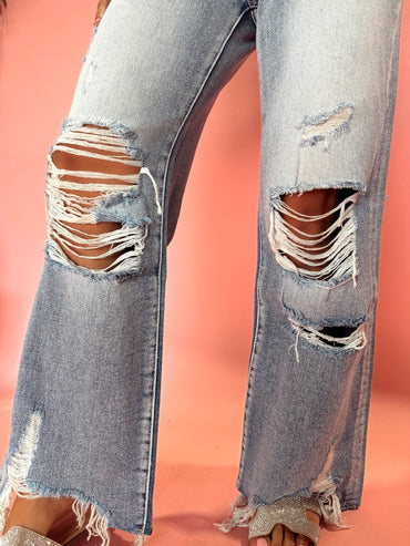 Laken Ray Distressed Denim Jeans