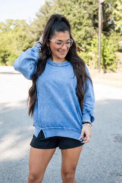Effortless Exposed Seam Sweatshirt