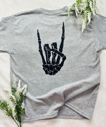 Hand Skull Graphic Tee Size Youth Medium