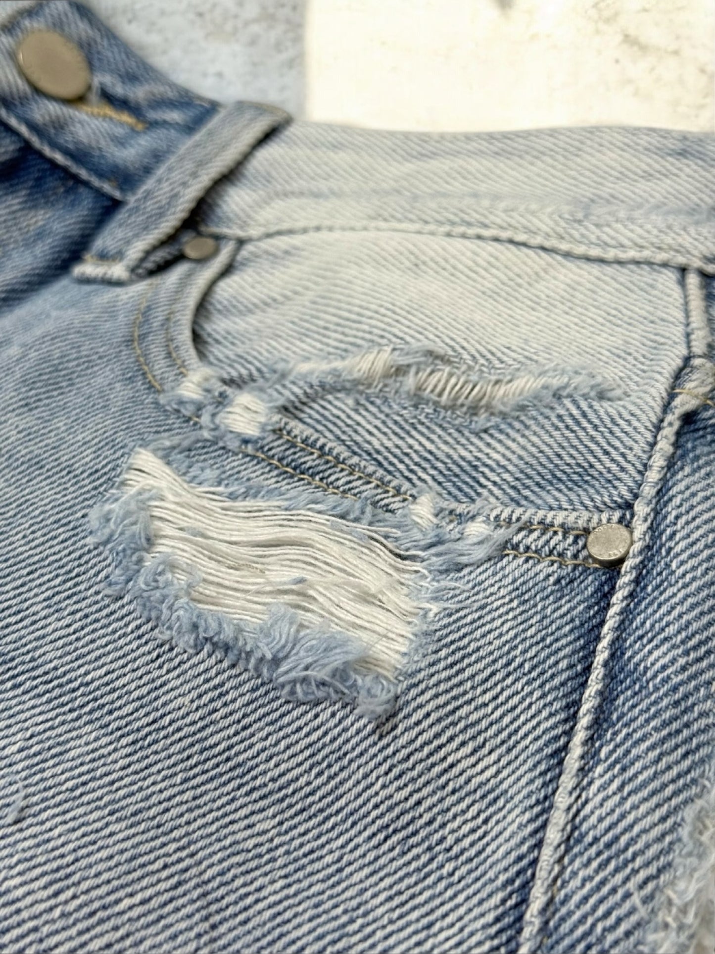 Lara Distressed High Rise Vintage Jean