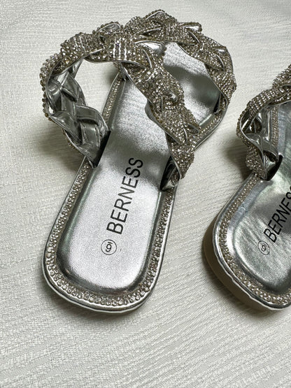 Be My Crush Sparkle Braided Sandals