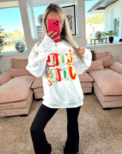 Scrap Book Jolly Jingle Time Graphic Crewneck Top