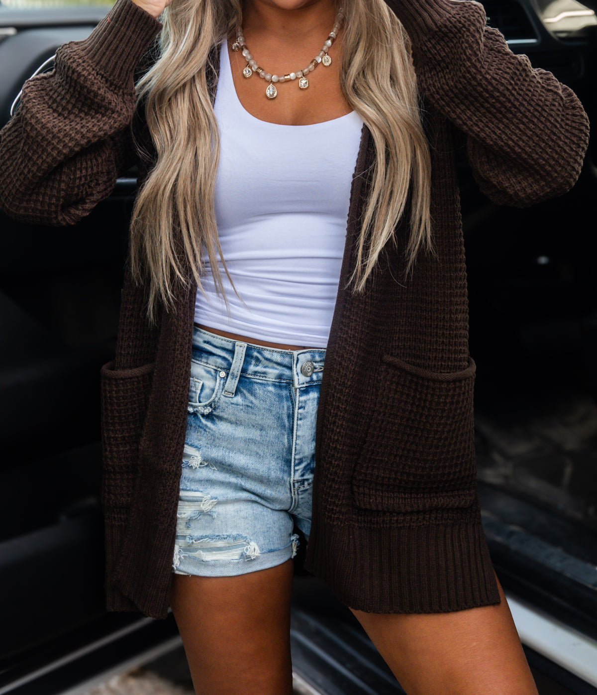 Warm Relaxed Open Cardigan