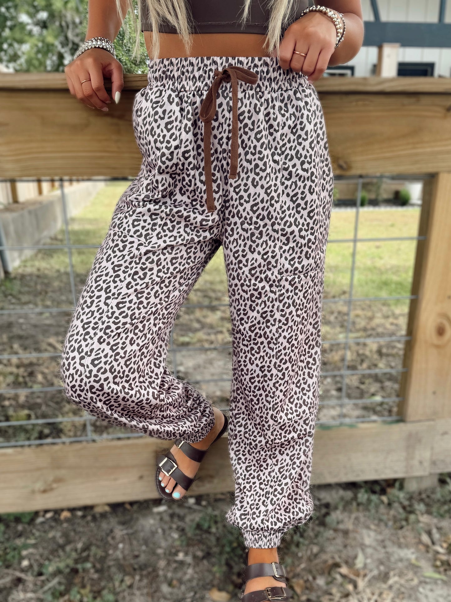 Safari Chic Elastic Waist Pants