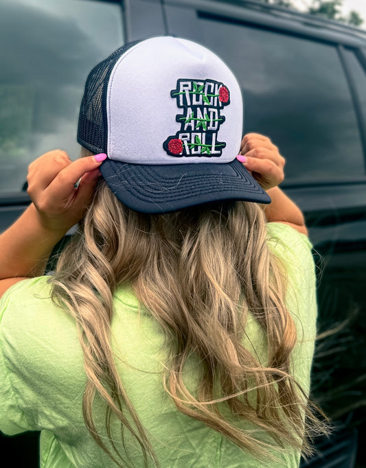 Rock And Roll Roses Trucker Hat