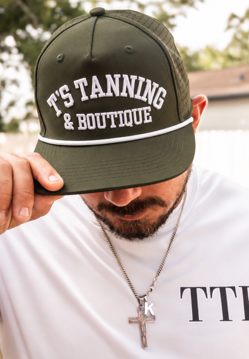 T's Tanning Green Rope Hat