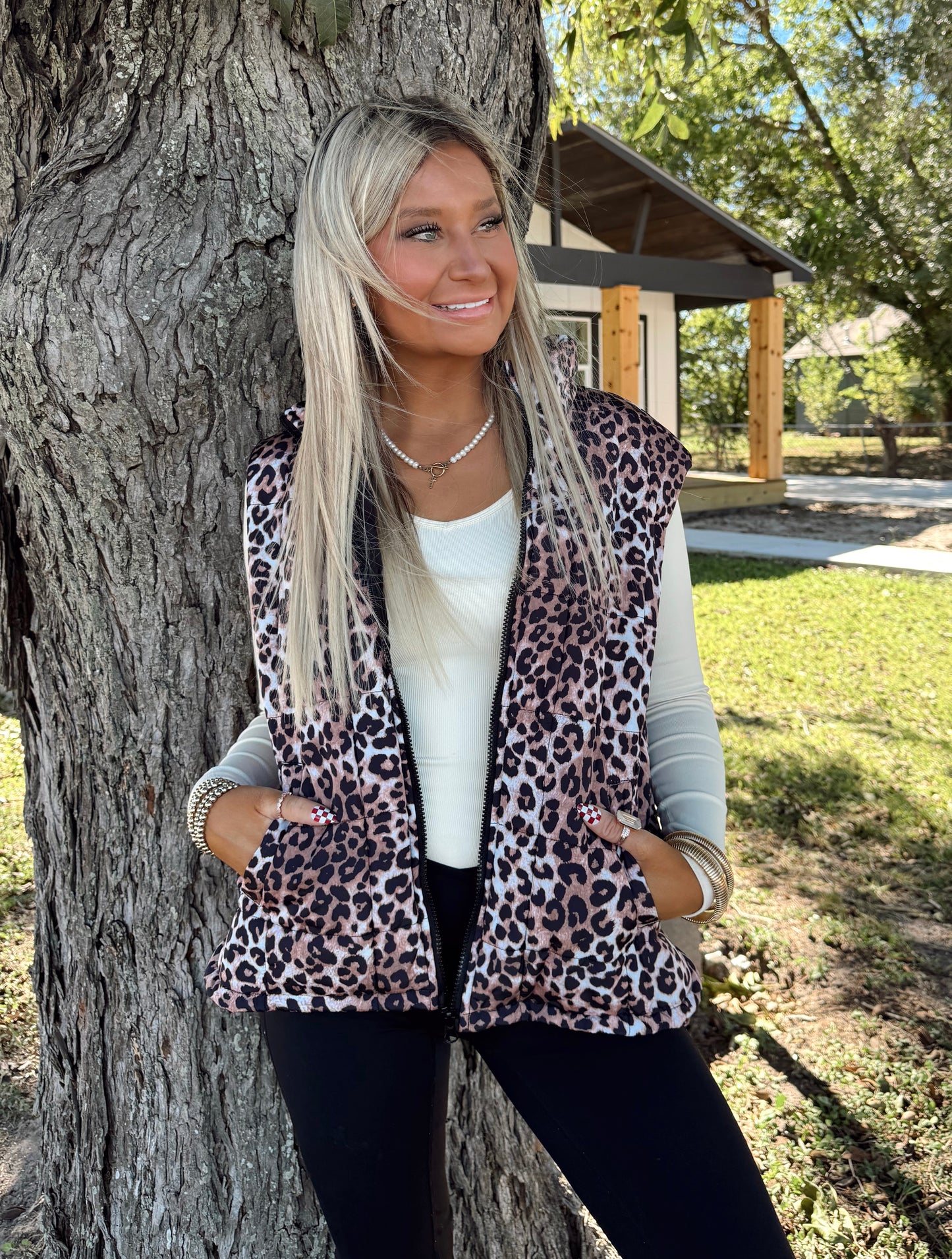 Untamed Energy Leopard Puffer Vest