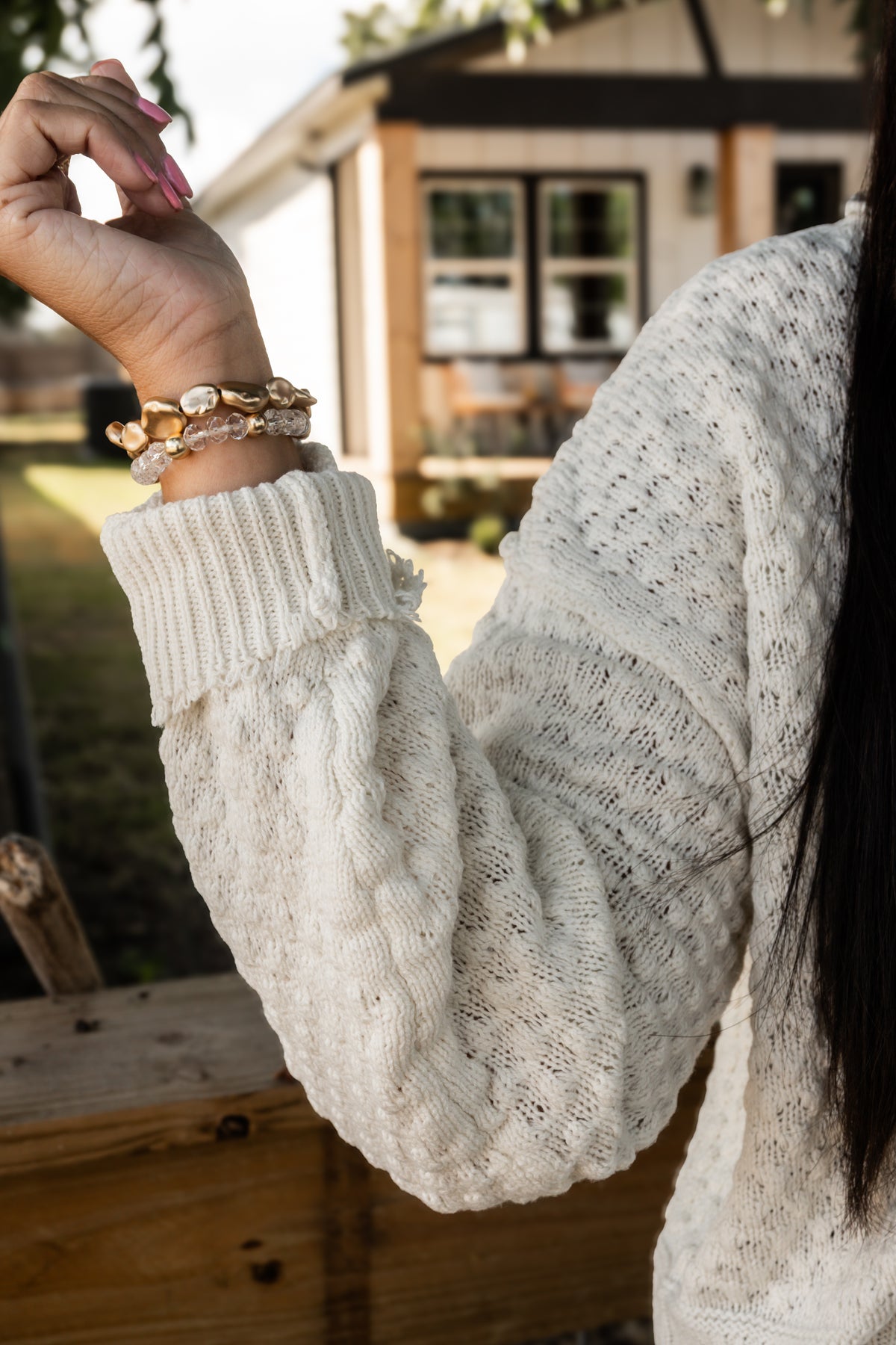 Monroe Textured Sweater Top
