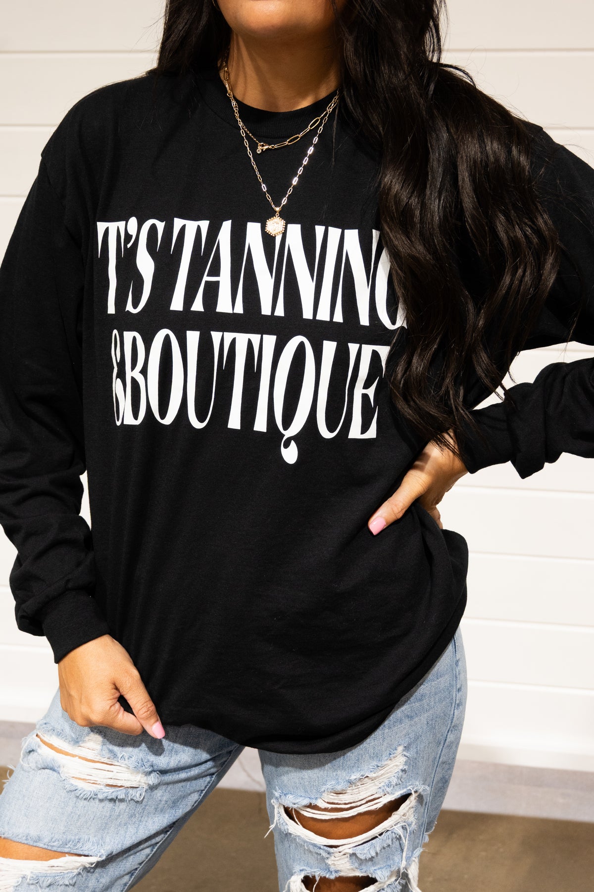 T's Tanning Black&White Long-sleeve T-shirt
