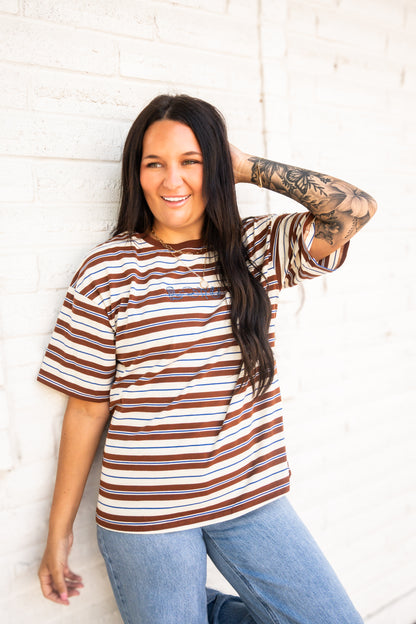 Heritage Stripe Embroidered Top