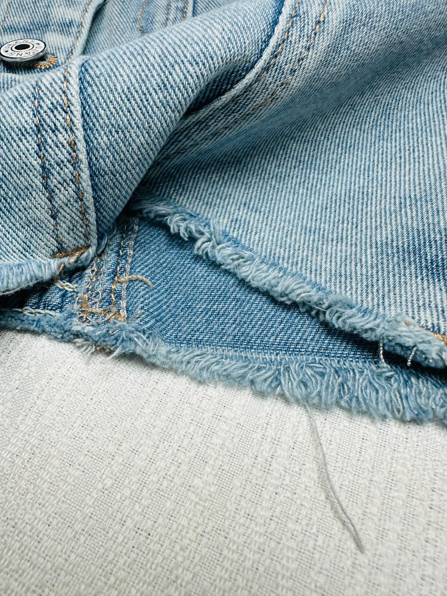Buckle Me Up Crop Denim Top