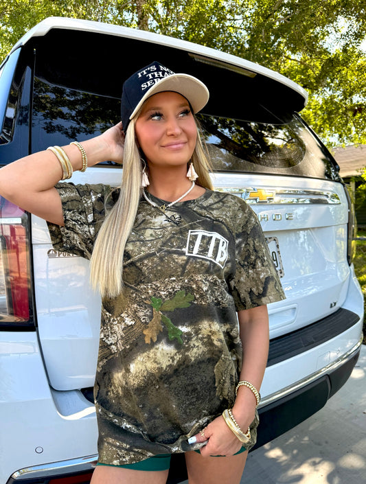 Camo Queen TTB Logo Graphic Top