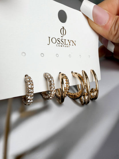 Elegant Ensemble Trio Earring Set