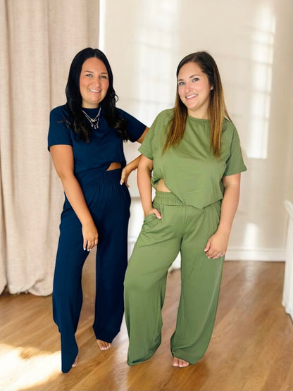 Calling All The Girls Two Piece Pant Set