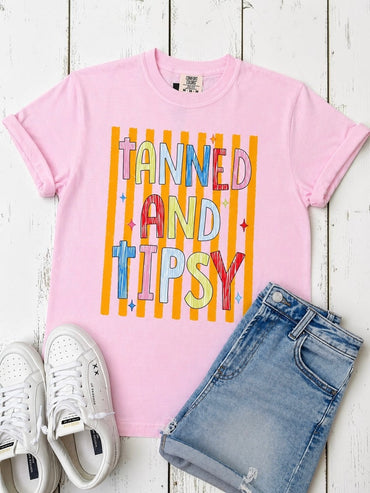 Tanned & Tipsy Graphic T-shirt