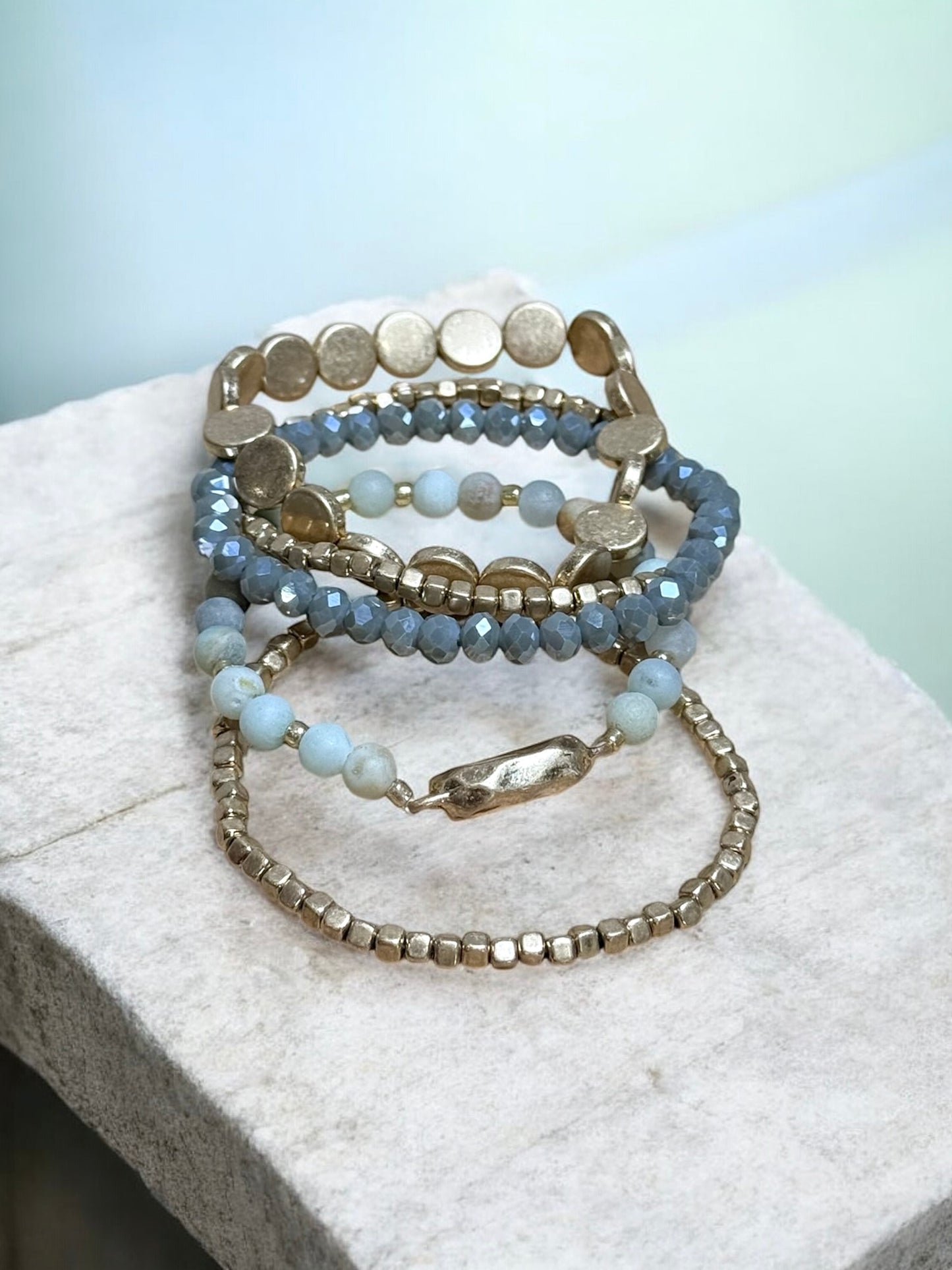Soft Earth Tones Bracelet Set