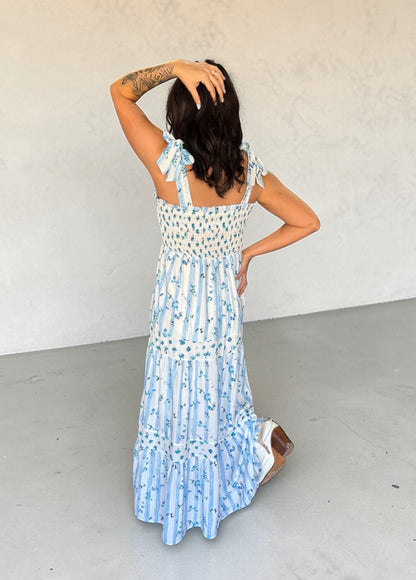 Blue Meadow Smocked Maxi Dress