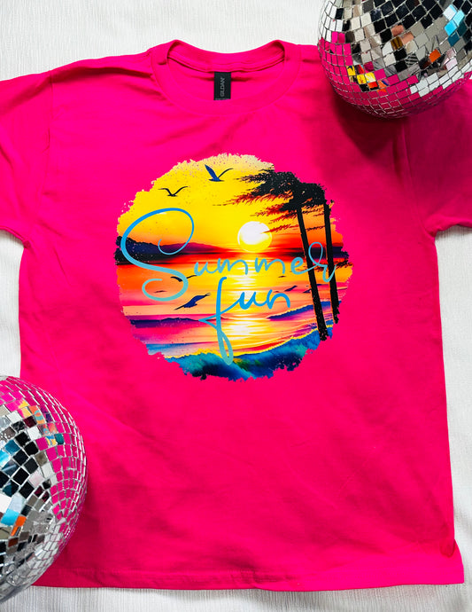 Summer Graphic Tee Size Youth Large