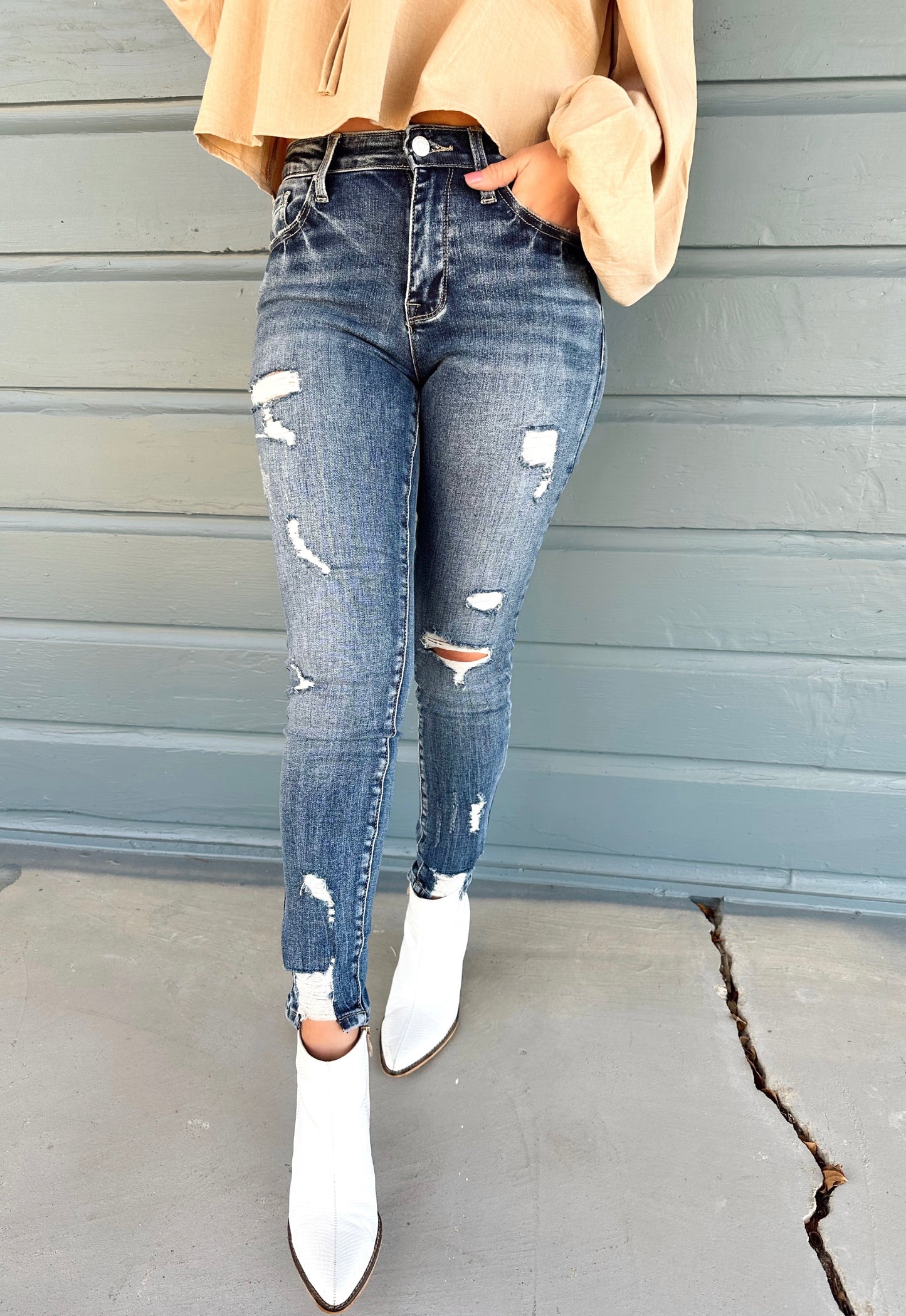 Peyton Distressed Skinny Jeans
