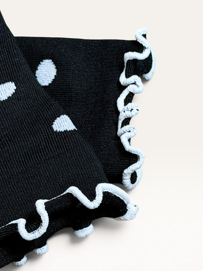 Ruffled Polka Dot Crew Socks